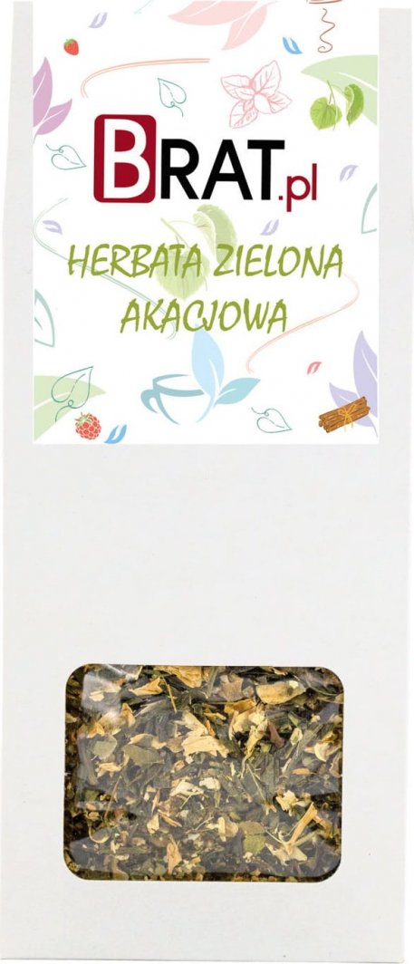 Brat AROMATYCZNA Herbata ZIELONA AKACJOWA 50g CAŁKOWICIE NATURALNA BEZ DODATKÓW 1