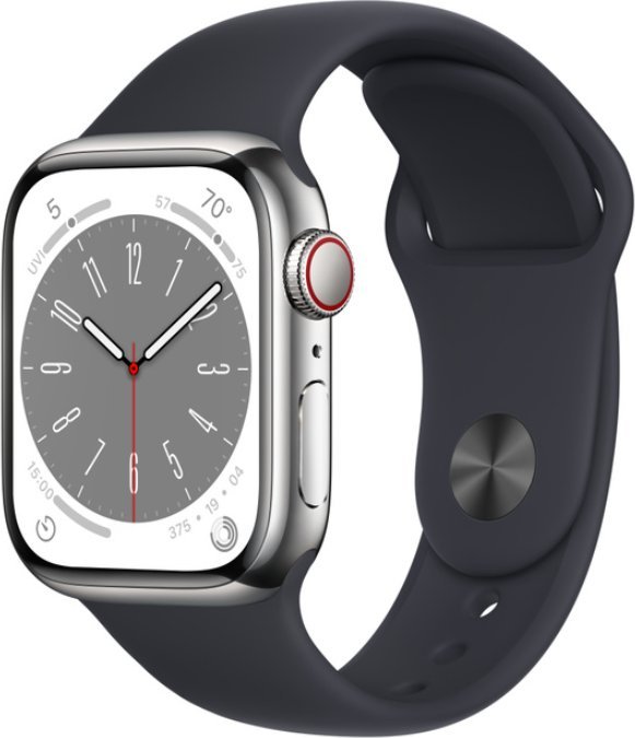 Smartwatch Apple Watch Series 8 GPS + Cellular 41mm Midnight Steel Sport Granatowy  (MNJC3WB/A) 1