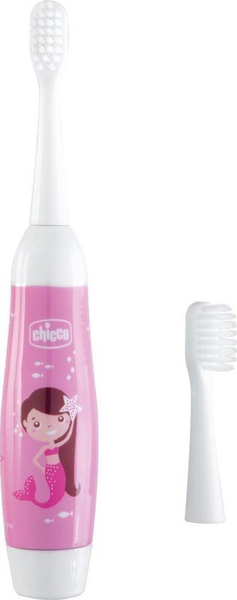 Chicco CHICCO ELEKTRYCZNA SZCZOTECZKA DO ZĘBÓW RÓŻOWA 36 M + 1