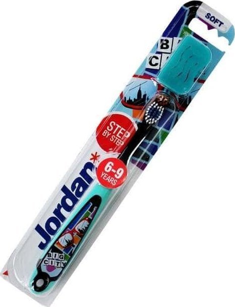 Jordan  JORDAN STEP BY STEP (6-9 LAT) 1-PACK-ZIELONY SZCZOTECZKA DO ZĘBÓW 1