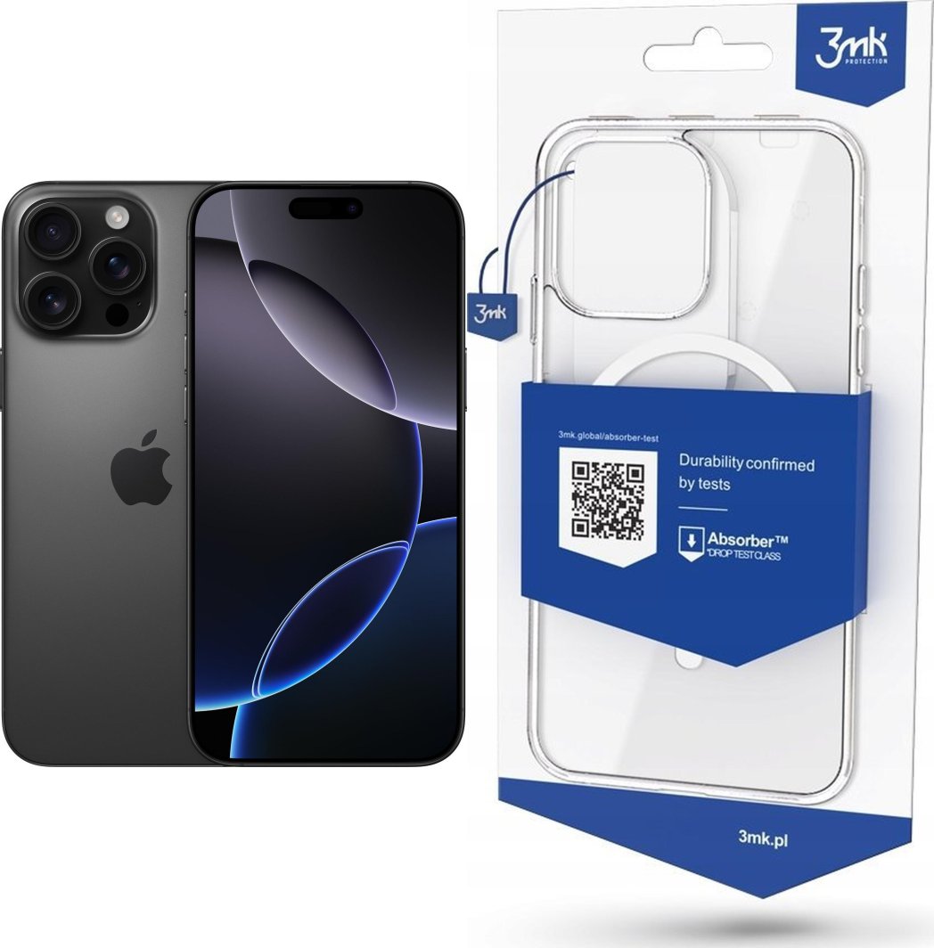 Smartfon Apple iPhone 16 Pro Max 256GB Black Titanium (MYWV3) + Etui MagCase 1