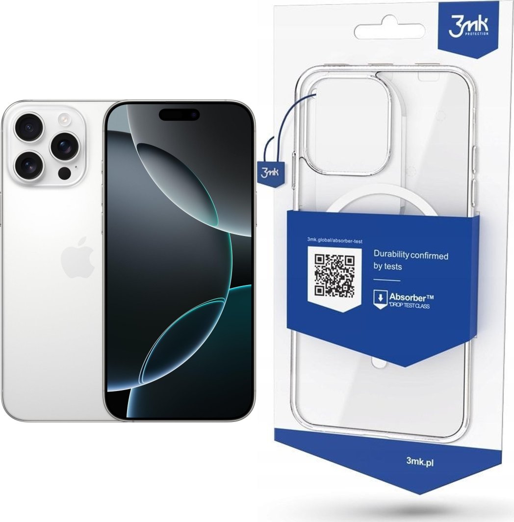 Smartfon Apple iPhone 16 Pro Max 256GB White Titanium (MYWW3) + Etui MagCase 1