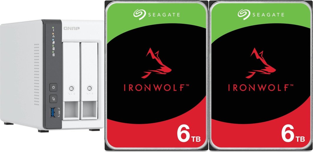 Serwer plików Qnap TS-216G + 2x Seagate IronWolf 6TB (ST6000VN006) 1