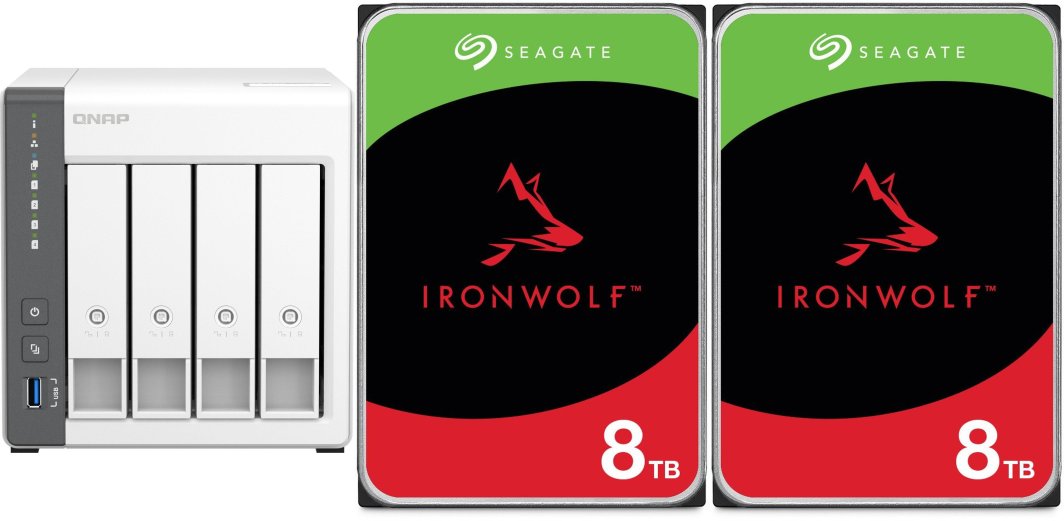 Serwer plików Qnap TS-433-4G + 2x Seagate IronWolf 8TB (ST8000VN004) 1