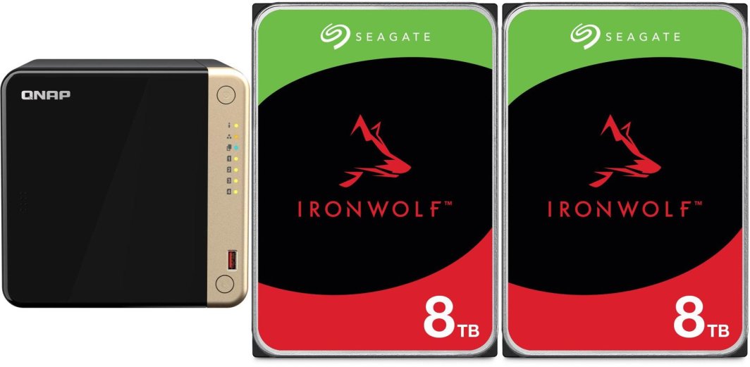 Serwer plików Qnap TS-464-8G + 2x Seagate IronWolf 8TB (ST8000VN004) 1