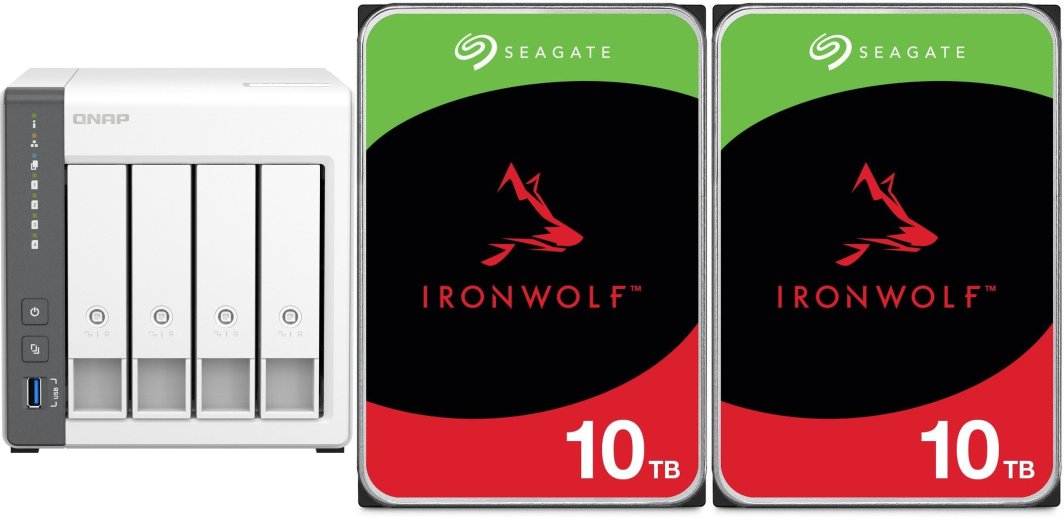 Serwer plików Qnap TS-433-4G + 2x Seagate IronWolf 10TB (ST10000VN000) 1