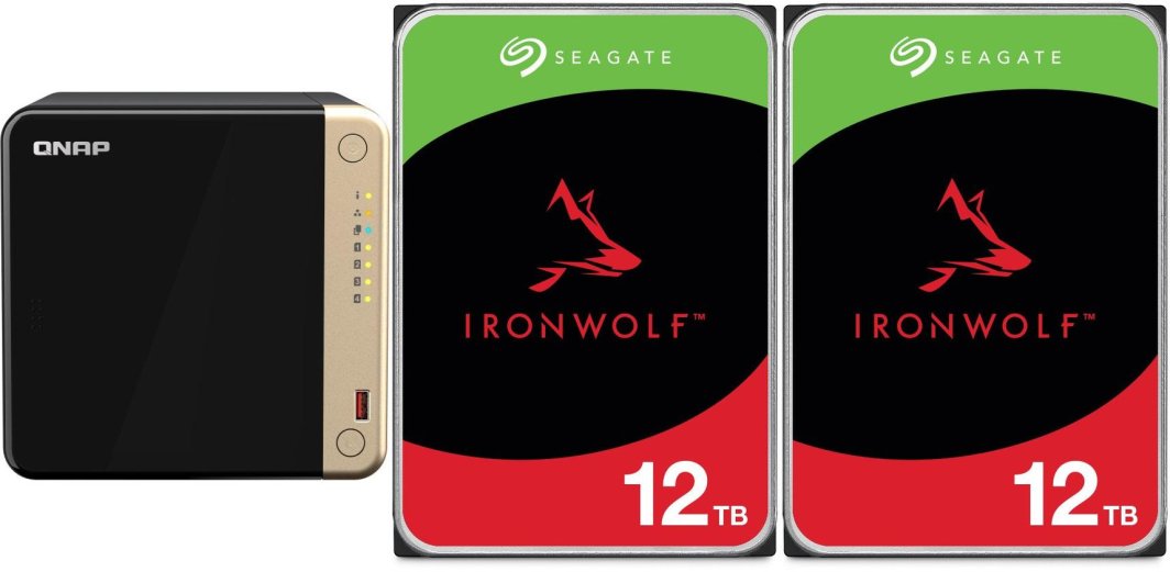 Serwer plików Qnap TS-464-8G + 2x Seagate IronWolf 12TB (ST12000VN0008) 1
