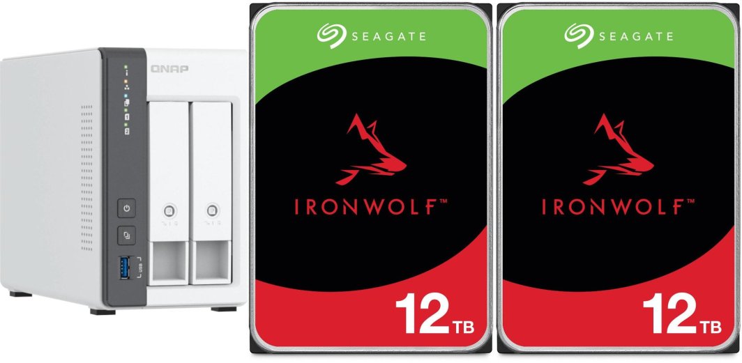 Serwer plików Qnap TS-216G + 2x Seagate IronWolf 12TB (ST12000VN0008) 1