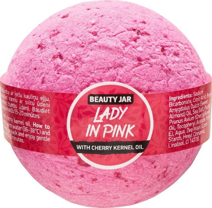 Beauty Jar Musująca kula do kąpieli z olejem z pestek wiśni Beauty Jar Natural Bath Bomb (150 g) 1