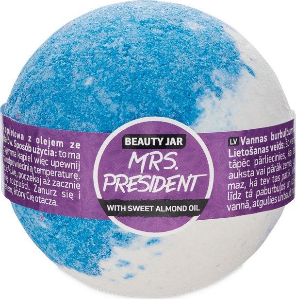 Beauty Jar Musująca kula do kąpieli z olejem ze słodkich migdałów Beauty Jar MRS. President (150 g) 1