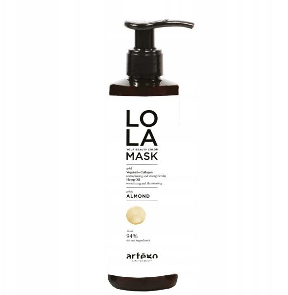 Artego Artego LOLA Your beauty color Maska odświeżająca kolor włosów Almond, 200ml 1
