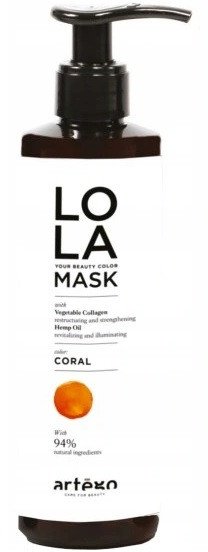Artego Artego LOLA Your beauty color Maska odświeżająca kolor włosów CORAL, 200ml 1