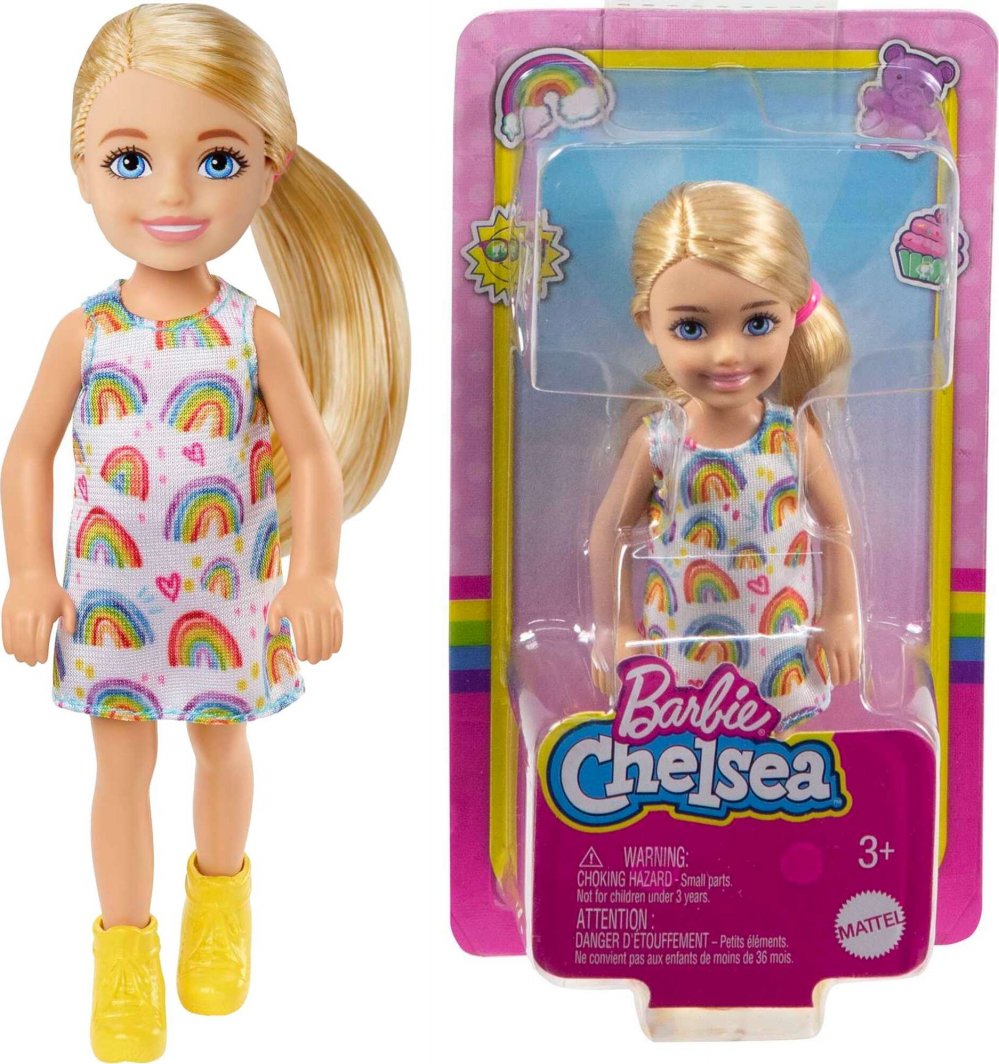 Lalka Barbie Mattel Lalka Barbie Chelsea i przyjaciele Sukienka w t?cz? 1