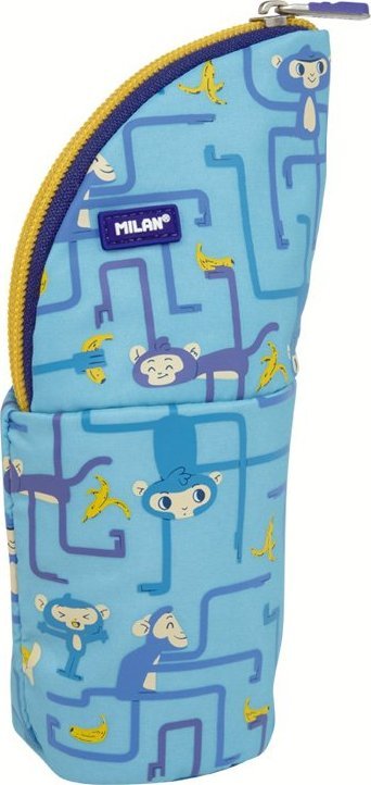 Piórnik Milan Piórnik stojący MILAN TANGLED MONKEYS niebieski 1