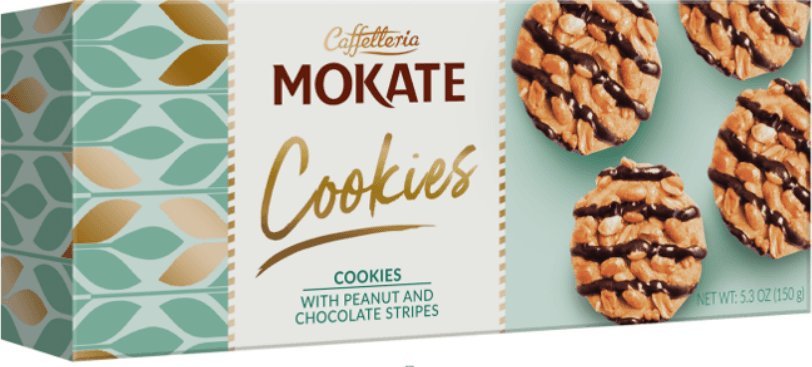 Mokate Ciasteczka z orzechami arachidowymi, z ciemną czekoladą 150 g Mokate 1