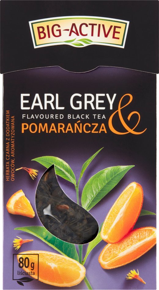 Big-Active Herbata czarna Earl Grey & pomarańcza 80 g 1