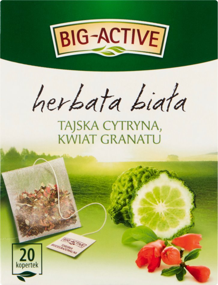 Big-Active Herbata Biała z Tajską Cytryną i Kwiatem Granatu (20 torebek x 1,5g) 30g 1
