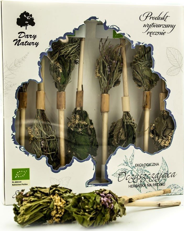 DARY NATURY - herbatki BIO HERBATKA NA PATYKU OCZYSZCZAJĄCA BIO (8 x 2,5 g) 20 g - DARY NATURY 1