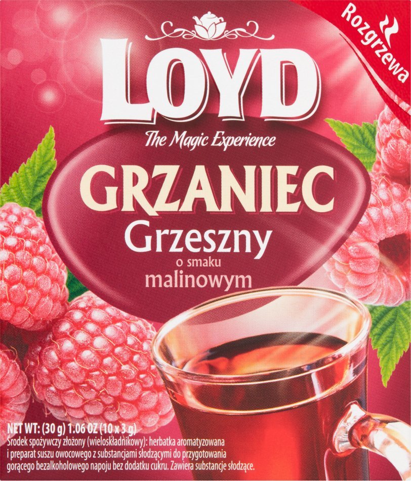 LOYD Loyd Herbatka Grzaniec grzeszny o smaku malinowym 30 g (10 x 3 g) 1