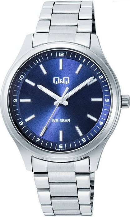 Zegarek Q&Q Zegarek QQ Q49B-001P Męski Klasyczny Niebieski 50M 1