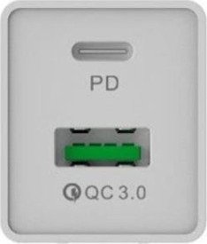 Ładowarka Somostel ŁADOWARKA SIECIOWA 2XUSB KABEL TYP-C 36W QC3.0 POWER DELIVERY SMS-A80 WHITE 1