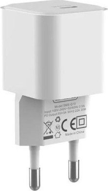 Ładowarka Somostel ŁADOWARKA SIECIOWA 20W KABEL IPHONE POWER DELIVERY SMS-Q10 WHITE 1