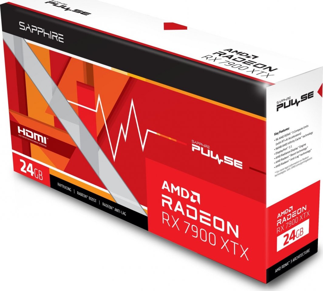 Sapphire Pulse Radeon RX 7900 XTX 24GB GDDR6 (11322-02-20G