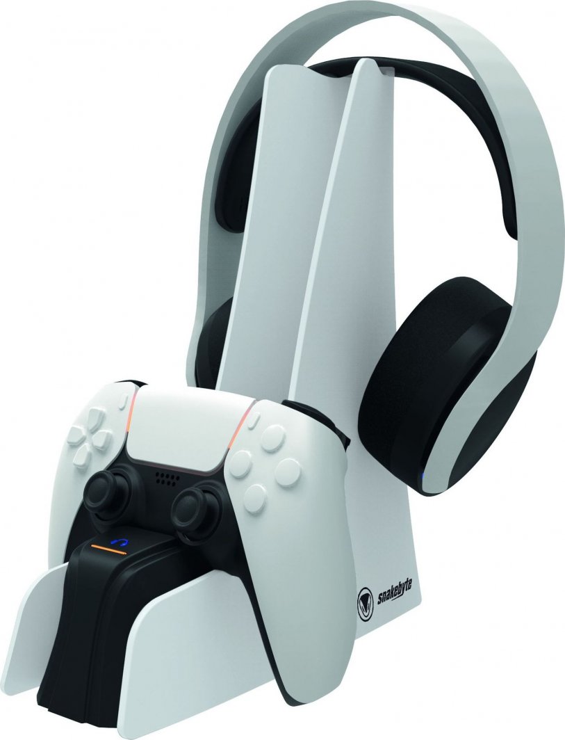 Snakebyte Vr Snakebyte Snakebyte DUAL CHARGE & HEADSET STAND do PS5, biała - Morele.net