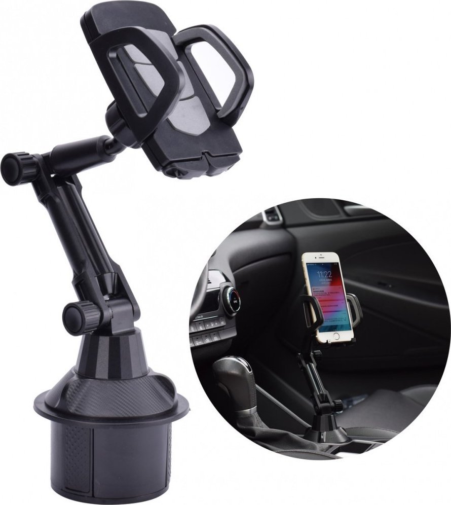 Braders Uchwyt samochodowy do telefonu do miejsca na kubek cup holder czarny 1