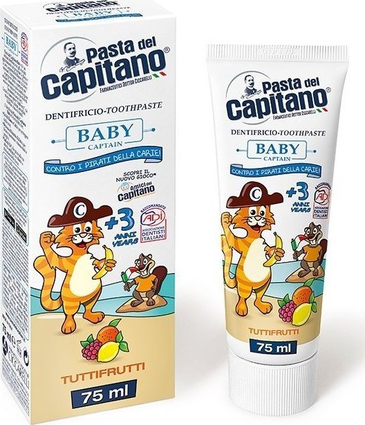 Pasta Del Capitano Pasta del Capitano Baby Captain pasta do zębów dla dzieci 3+ Wieloowocowa 75ml 1