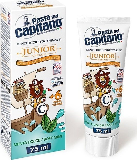 Pasta Del Capitano Pasta del Capitano Junior Captain pasta do zębów dla dzieci 6+ Mięta 75ml 1