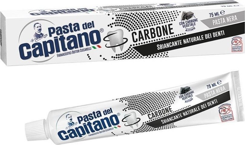 Pasta Del Capitano Pasta del Capitano Carbone wybielająca pasta do zębów z węglem aktywnym 75ml 1