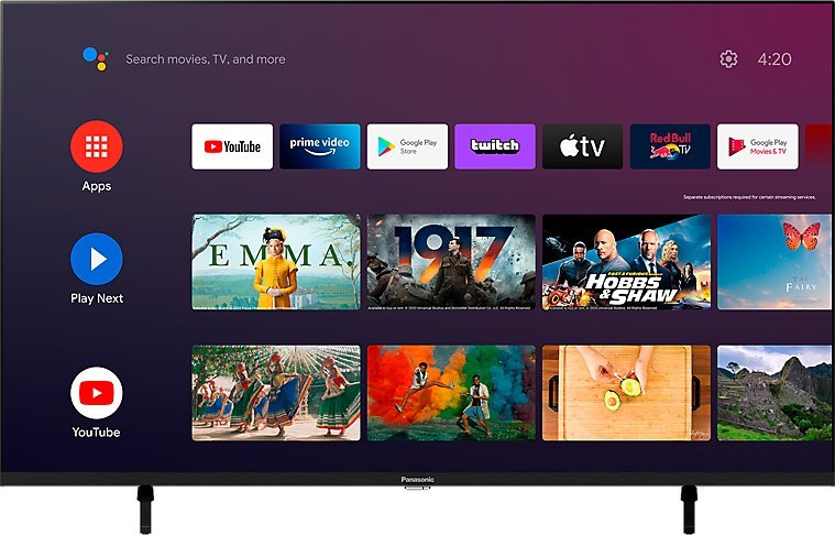 Telewizor Panasonic Panasonic TX-43LXW834, LED TV (108 cm (43 inches), black, Ultrahd/4K, triple tuner, HDR) 1