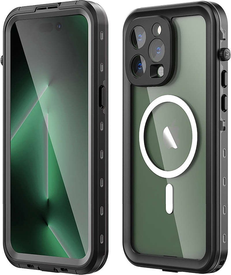 Alogy Etui Wodoodporne Alogy IP68 Case z przezroczystym tyłem Pancerna obudowa 360 do MagSafe do Apple iPhone 14 Pro Max 1