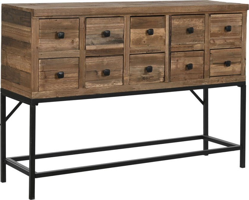 DKD Home Decor Konsola DKD Home Decor 120 x 34,5 x 85 cm Jodła Czarny Metal Ceimnobrązowy 1