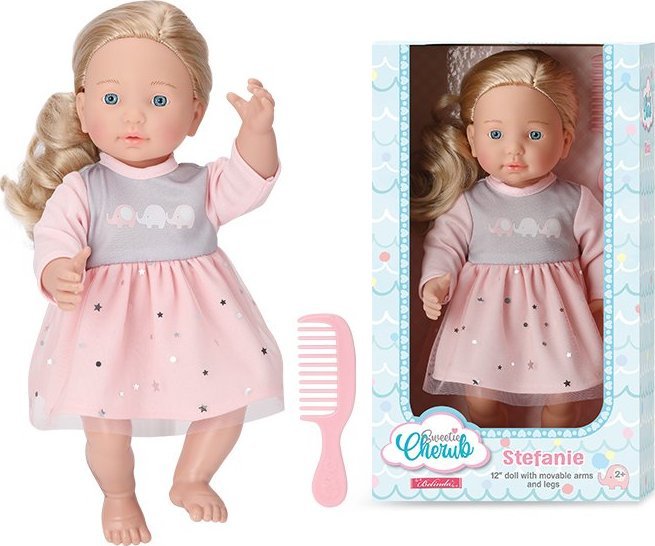 NoboKids Lalka Dziewczynka w Sukience Długie Włosy 30 cm 1