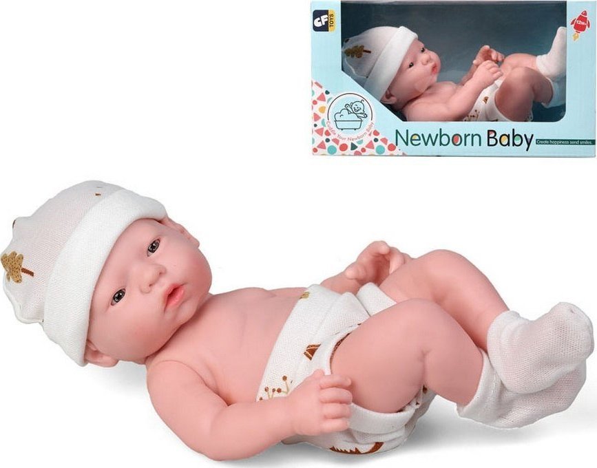 BigBuy Fun Lalka Bobas Newborn Biały (23 x 12,5 cm) 1