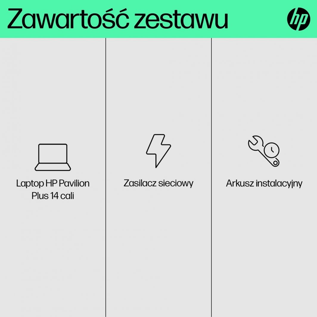 Laptop HP HP Pavilion Plus 14-eh0114nw i7-12700H 14" 2K 90Hz 500nits 16GB DDR4 3200 SSD1TB Intel Iris Xe Graphics Win11 1