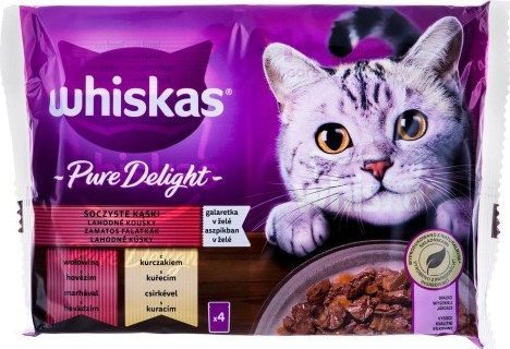 Whiskas Whiskas Sasz Potr Pur Deli Woł/Kur 4x85g 1