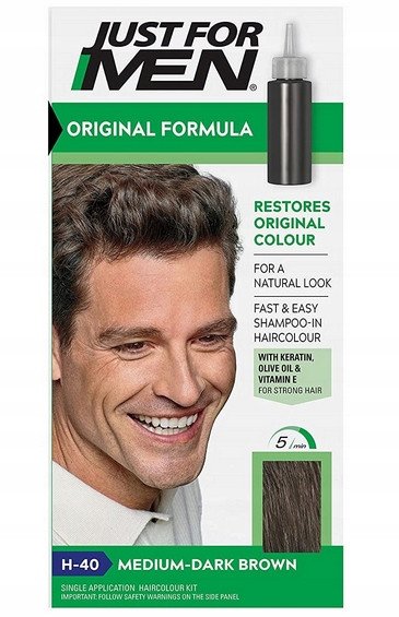 Just for men Just For Men Szampon koloryzujący do włosów H40 Medium Dark Brown 1