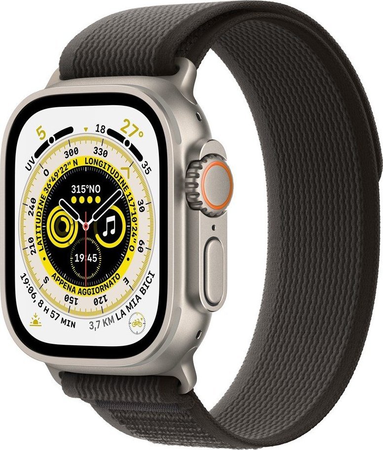 Smartwatch Apple Apple Watch Ultra Cellular 49mm Titanium Case with Black/Gray Trail Loop S/M 1