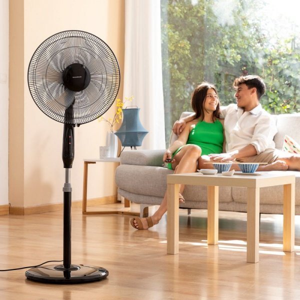 Wentylator InnovaGoods Wentylator stojący z pilotem InnovaGoods Airstreem Czarny 45 W 1