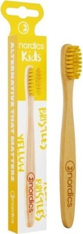Nordics Kids Bamboo Toothbrush bambusowa szczoteczka do zębów dla dzieci Yellow 1