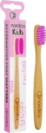 Nordics Kids Bamboo Toothbrush bambusowa szczoteczka do zębów dla dzieci Pink 1