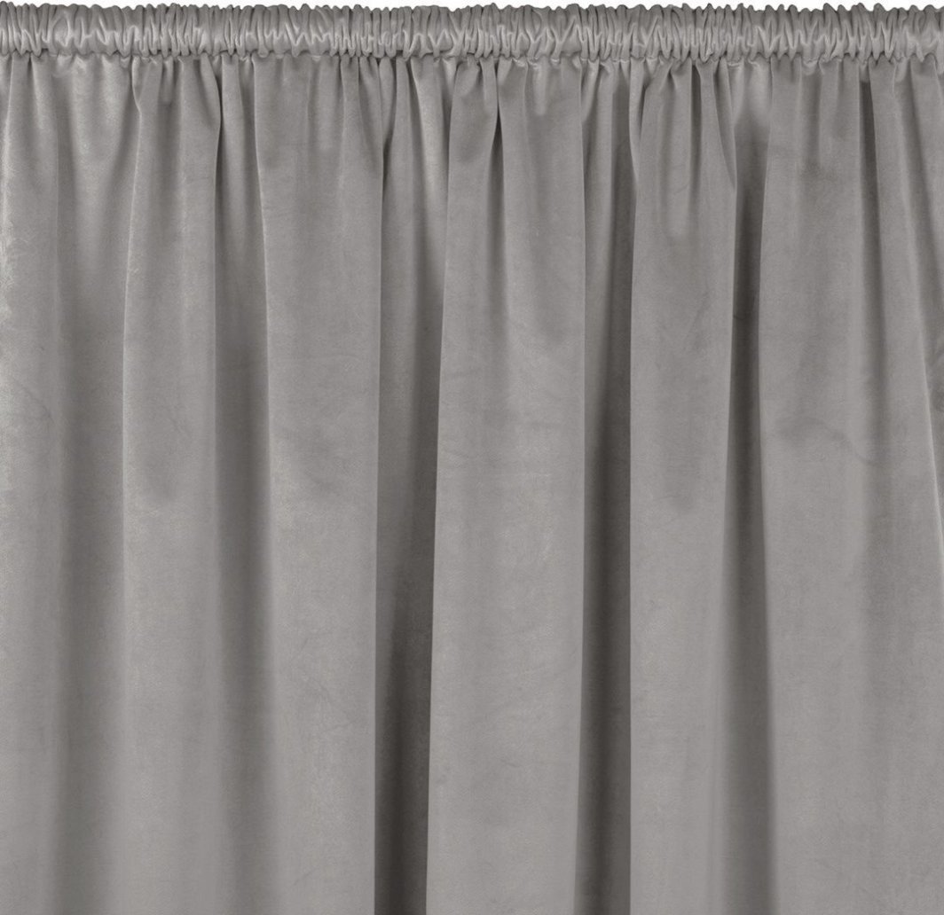 Homede Homede Zasłona VILA velvetowa z tunelem 200x270 szara wzór 1 1
