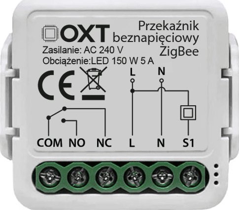 OXT Moduł OXT mini 1 obwód beznapięciowy ZigBee Tuya 1