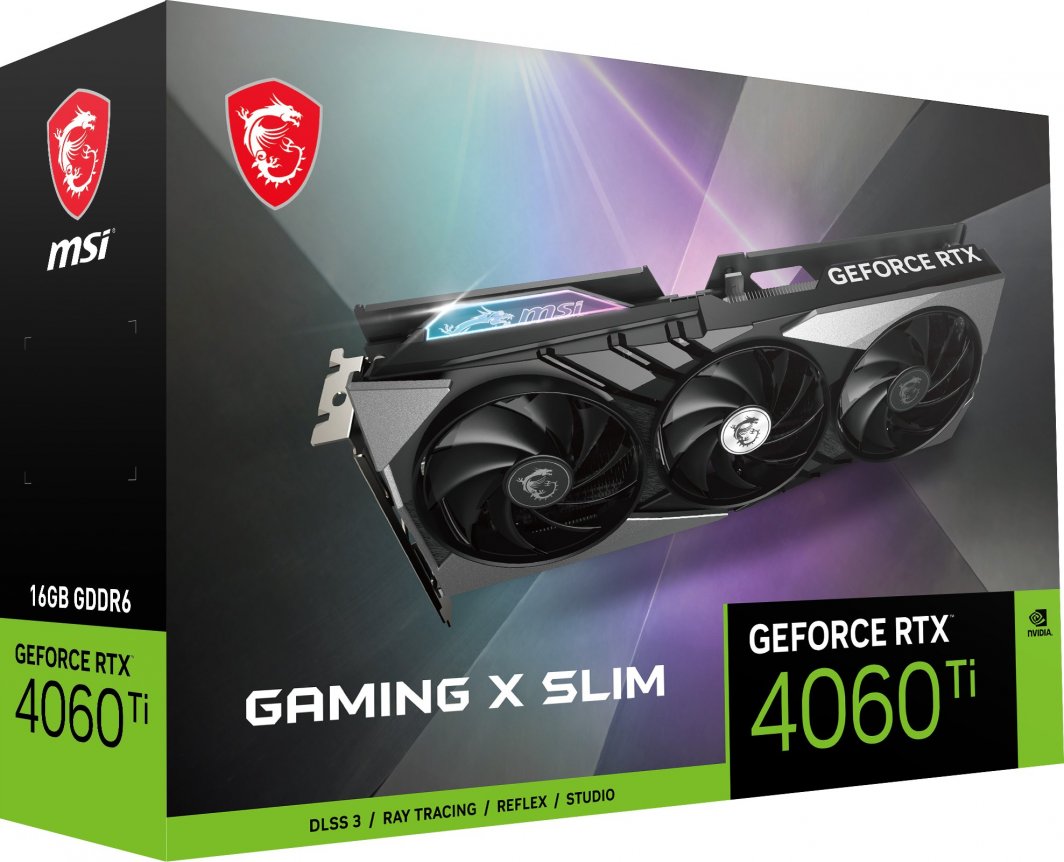 るか　MSI GEFORCE RTX 4060 Ti GAMING X MSI GeForce RTX 4060 Ti Gaming X Slim 16GB GDDR6 - Karta
