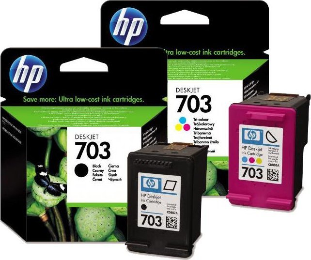 Tusz HP Tusze Oryginalne HP 703 Czarny + Kolor 1