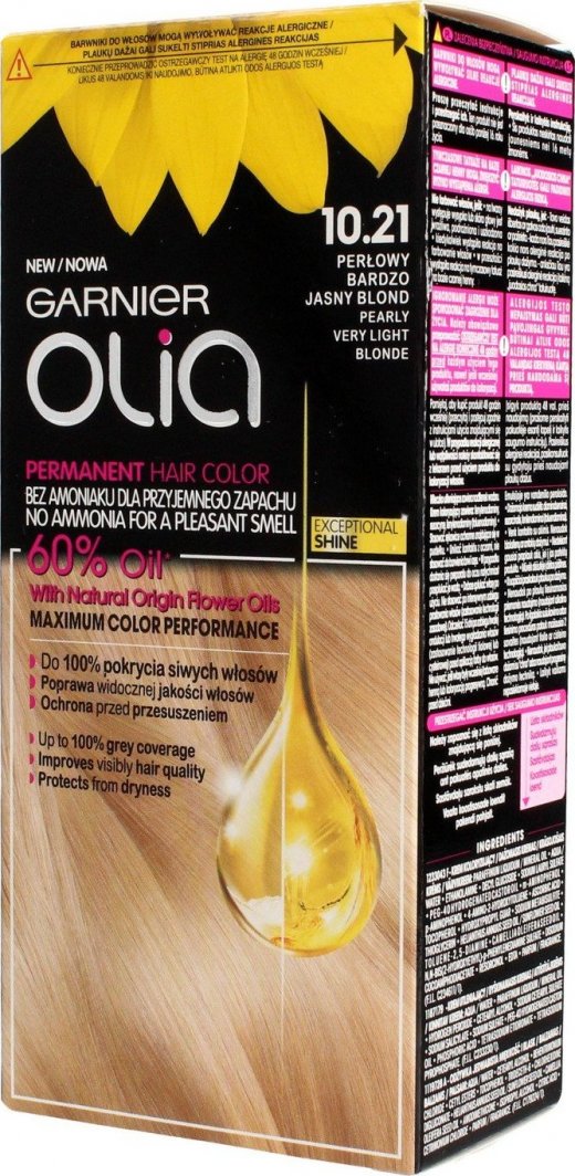 Garnier Garnier Olia Farba do włosów nr 10.21 Perłowy Bardzo Jasny Blond  1op. 1