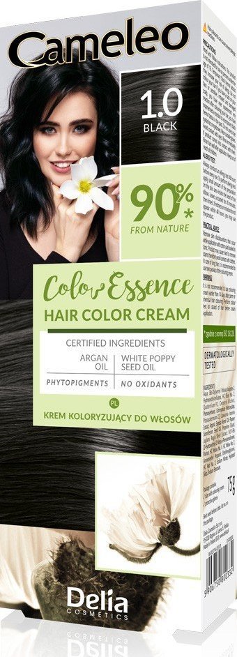 Delia DELIA COSMETICS Cameleo Color Essence Krem koloryzujący nr 1.0 - black  1op. 1